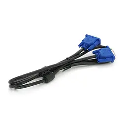 Кабель VGA 3+2 Voltronic YTMM1.5 2 феррита 1.5m - мініатюра 2
