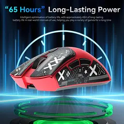 Бездротова мишка ATTACK SHARK R1 Red | PAW3311 | 18000 DPI | 65 годин на одному заряді - мініатюра 5