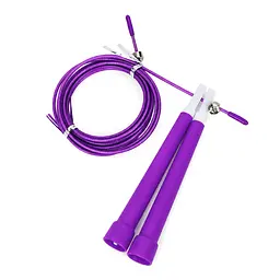 Скакалка швидкісна MS 3765(Violet) 290 см, ручка пластик, мотузка гума+метал