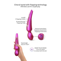 Стимулятор для клітора Love To Love Pleaser Iridescent Berry, ефект постукування, 5 режимів - мініатюра 6