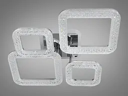Люстра стельова LED Diasha 2205/2+2HR, 70W, 3200K-6000K, білий метал, сучасний стиль, з пультом, 3850 lm - мініатюра 4