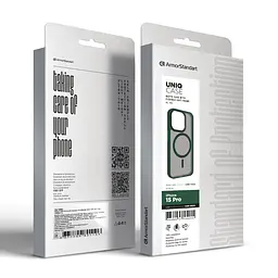 Чехол для Apple iPhone 15 Pro, Uniq MagCase, зеленый, противоударный, панель-накладка с MagSafe, ударопрочный TPU+PC, с магнитом MagSafe, поддержка полноценной беспроводной зарядки, ArmorStandart (ARM75322) - мініатюра 6
