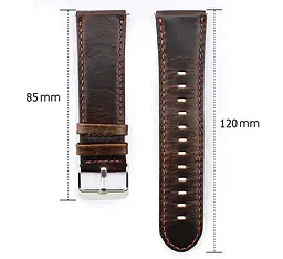 Шкіряний ремінець для годинника Samsung Galaxy Watch Active (SM-R500)/Active 2 (SM-R820/R830) Dark Brown - мініатюра 3