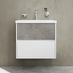 Тумба підвісна AM.P GEM S 60 см з умивальником (M91-FHX0602-WC0602BF38) - мініатюра 2