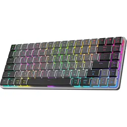 Клавіатура GamePro Red Swich Low Profile RGB Wireless Bluetooth USB Dark Gray бездротова (MK230R) - мініатюра 2