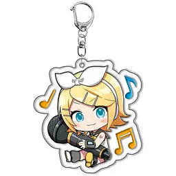 Брелок акриловий Вокалоїд Рін Кагаміне Vocaloid Rin Kagamine 5 см