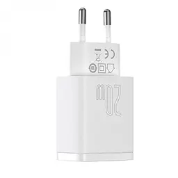 Зарядний пристрій Baseus Compact Quick Charger USB+Type-C 20W Білий (CCXJ-B02) - мініатюра 4