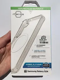 Оригінальний протиударний чохол для Samsung Galaxy S24 (S921) Itskins Ultra Hybrid MagSafe Прозорий - мініатюра 2