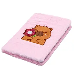 Блокнот плюшевий ZiBi Kids Line Capybara 2 А5 80 аркушів у клітинку, дизайн в асортименті (ZB.700016) - мініатюра 2
