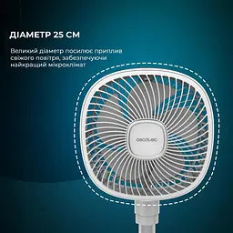 Портативний вентилятор CECOTEC Telescopic fan EnergySilence 1000 FoldAir Portable CCTC-08361 White - мініатюра 4
