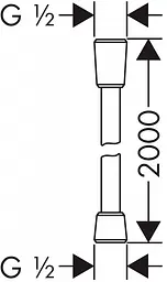 Шланг для душу Hansgrohe Comfortflex 2.0 м 28169000, Хром - мініатюра 2