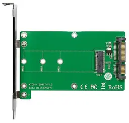 Контроллер Maiwo SATA to M.2 (NGFF) B-key SSD 22*42, 22*60, 22*80 mm, with full profile bracket - мініатюра 2