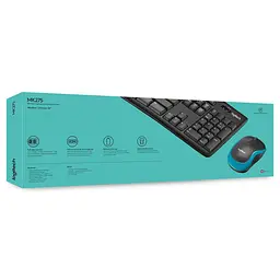 Бездротовий комплект миші та клавіатури Logitech Wireless Combo MK275 / USB 2.4 ГГц / 10 метрів / Чорний (920-008535) - мініатюра 7