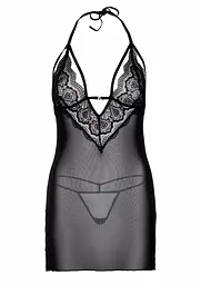 Сексуальний комплект Daring Intimates Strappy Lace Babydoll With G-String L/XL (чорний) - мініатюра 15