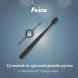 Зубна щітка Fesco Black & White Series Soft Чорна (4823098414124) - мініатюра 3