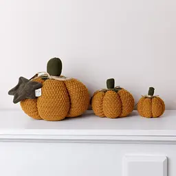 Декоративний текстильний виріб Прованс Pumpkin вохра 9 см (40273) - мініатюра 2