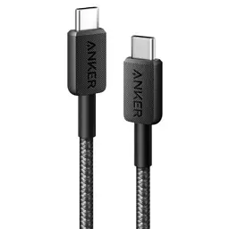 Кабель для передачи данных Anker 322 USB-C to USB-C 0.9 m Black (A81F5G11)