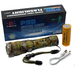 LED Ліхтар ручний POLICE P512-P90-500 lum 150 метрів 8800mAh (USB Зарядка)