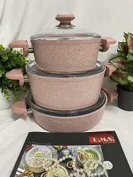 Набір посуду O.M.S. Collection 3005 Pink 7 предметів - мініатюра 4