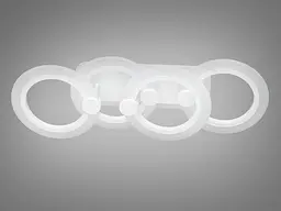 Люстра стельова LED Diasha HA8022/2+2WH, 50W, 3200K-6500K, білий акрил, сучасний стиль з пультом, диммером, LED підсвітка - мініатюра 4
