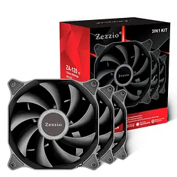 Комплект вентиляторів Zezzio ZA-120 V2 3in1 - мініатюра 1