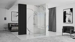 Душова стінка Rea Cortis 100 хром REA-K7210 - мініатюра 3