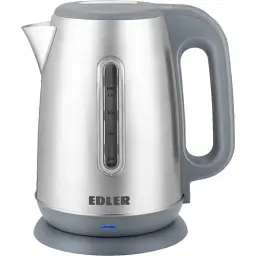 Електрочайник Edler EK1508SSD, Silver, 1500W, 1.8л, дисковий, нержавіюча сталь, світловий індикатор, захист від перегріву