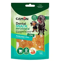 Ласощі Dental Snak, вузлова кістка із солодкої картоплі та рису, 5 см, 100 г, флоупак