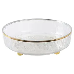 Блюдо Led Twist Clear Gold поворотне 27х8 см прозоре (B100076)