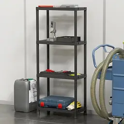 Стелаж Toomax Universal Vent 63-4 на 4 полиці 60х30х138 см чорний (00-00005136) - мініатюра 2