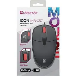 Комп'ютерна мишка Defender Icon MB-057 USB Black (52057) - мініатюра 4