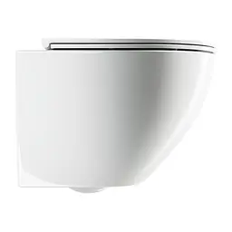 Унітаз Omnires Ottawa Comfort 54x365 підвісний без обідка сидіння дюропласт white gloss OTTAWACMWBP, Білий - мініатюра 5