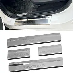 Накладки на пороги для Honda ENP1 ENS1 2022- Нержавіюча сталь із загином та Логотипом 4 шт (Premium P-HO39)