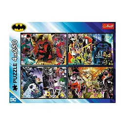 Пазл Trefl Batman Бетмен в дії 4х 250 елементів (5900511133103) - мініатюра 6
