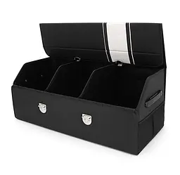 Складаний шкіряний автомобільний органайзер Voltronic CXJ 690x310x290 Black-White - мініатюра 2