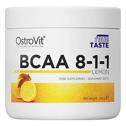 Амінокислота BCAA OstroVit BCAA 8:1:1, 200 грам - Лимон
