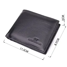 Чоловічий гаманець-затиск з натуральної шкіри ST Leather 22460 чорний - мініатюра 6