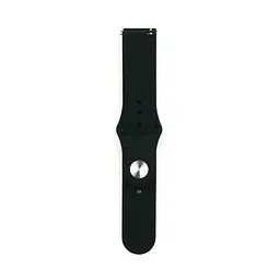 Ремінець Silicone 20mm Samsung Watch Active/Galaxy S4 42/44mm/Gear S2 Classic/Xiaomi Amazfit Black - мініатюра 2