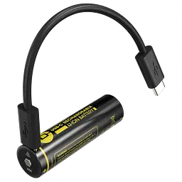 Акумулятор 18650 Nitecore NL1834R 3400mAh 3.7V Li-Ion із зарядкою від USB-C (Чорний) - мініатюра 2