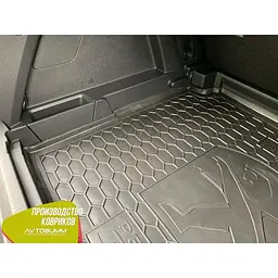 Автомобільний килимок в багажник Peugeot 3008 2017- нижня полиця / Гумо - пластик - мініатюра 3