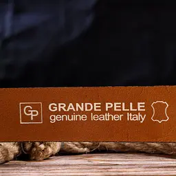 Якісний ремінь для чоловіків з натуральної шкіри Grande Pelle 21472 рудий 120 см - мініатюра 10