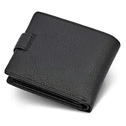 Чоловіче портмоне з натуральної шкіри ST Leather ST153 чорне 10,5 см - мініатюра 2
