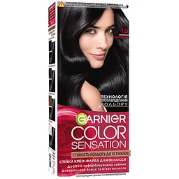 Уцінка. Фарба для волосся Garnier Color Sensation відтінок 1.0 ультра чорний 110 мл (C5651078) 