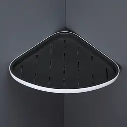 Полиця кутова МВМ My Home BP-26 біла з чорним (BP-26 WHITE/BLACK) - мініатюра 3