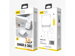 Мережевий зарядний пристрій Aspor A813 (3USB/3.4 A) White - мініатюра 2