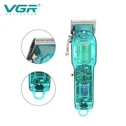 Професійна машинка для стрижки VGR Professional Clipper Transparent Green V-660 - мініатюра 3