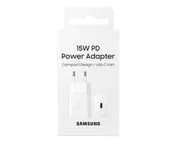 Зарядний пристрій Samsung 15W PD Power Adapter (w/o cable) White (EP-T1510NWE) - мініатюра 2