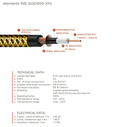 Коммутационный кабель инструментальный Jack 6,3 — Jack 6,3 3м Cordial EI 3 PP TWEED-YE - мініатюра 4