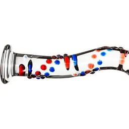Скляний дилдо з вигинами і малюнком Gildo Glass Dildo No. 3 - мініатюра 3