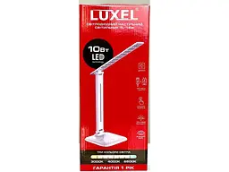 Світильник LUXEL LED настільний 10W (білий)+USB+адаптер (TL-14W)